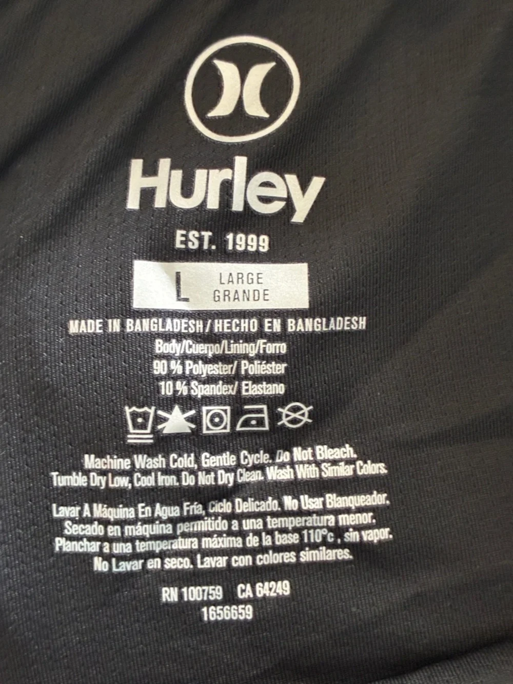 Hurley Swim Trunks Floral 4-Way Stretch L Elastic Waist Boardshorts